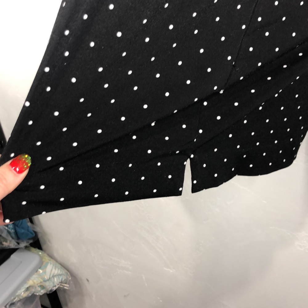 Karl Lagerfeld black and white polka dot blouse size large - Picture 6 of 10